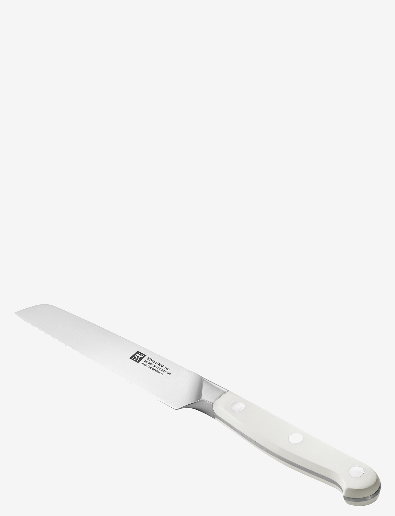 Zwilling - Pro le blanc, Serrated utility knife 13 cm - brotmesser - white - 1
