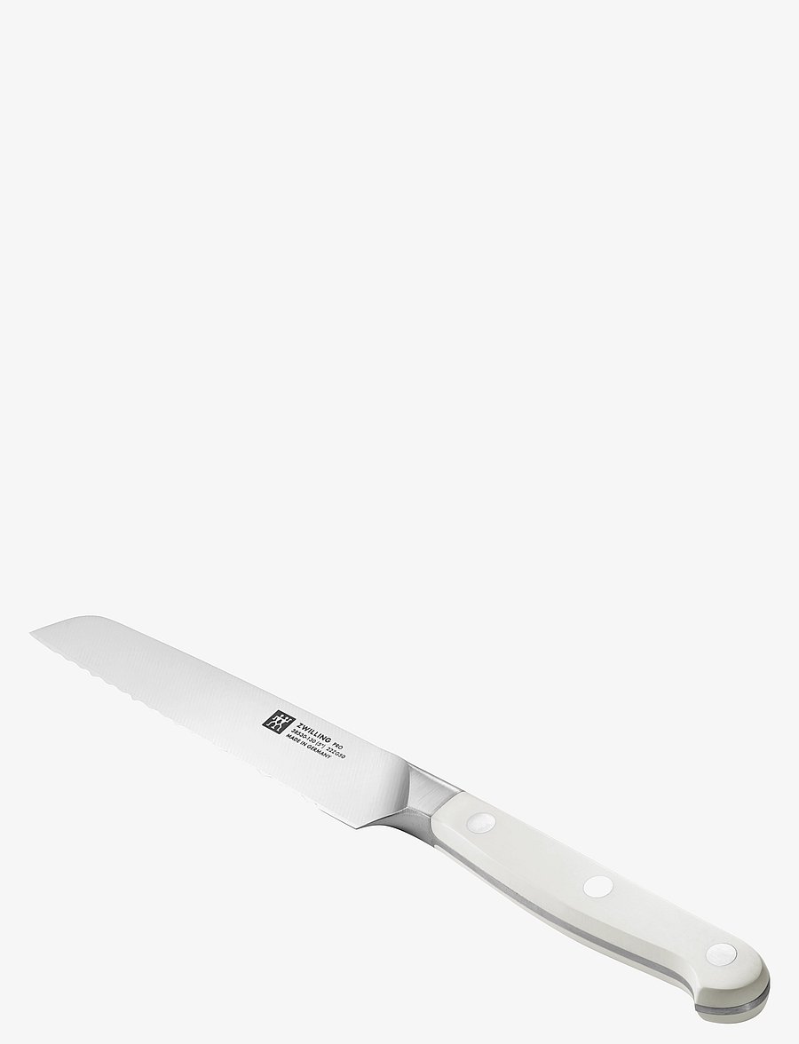 Zwilling - Pro le blanc, Serrated utility knife 13 cm - leivanoad - white - 2