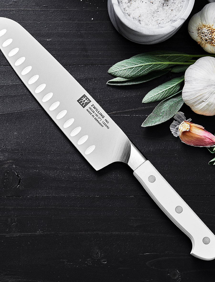 Zwilling - Pro le blanc, Santoku 18 cm - santoku messer - white - 3