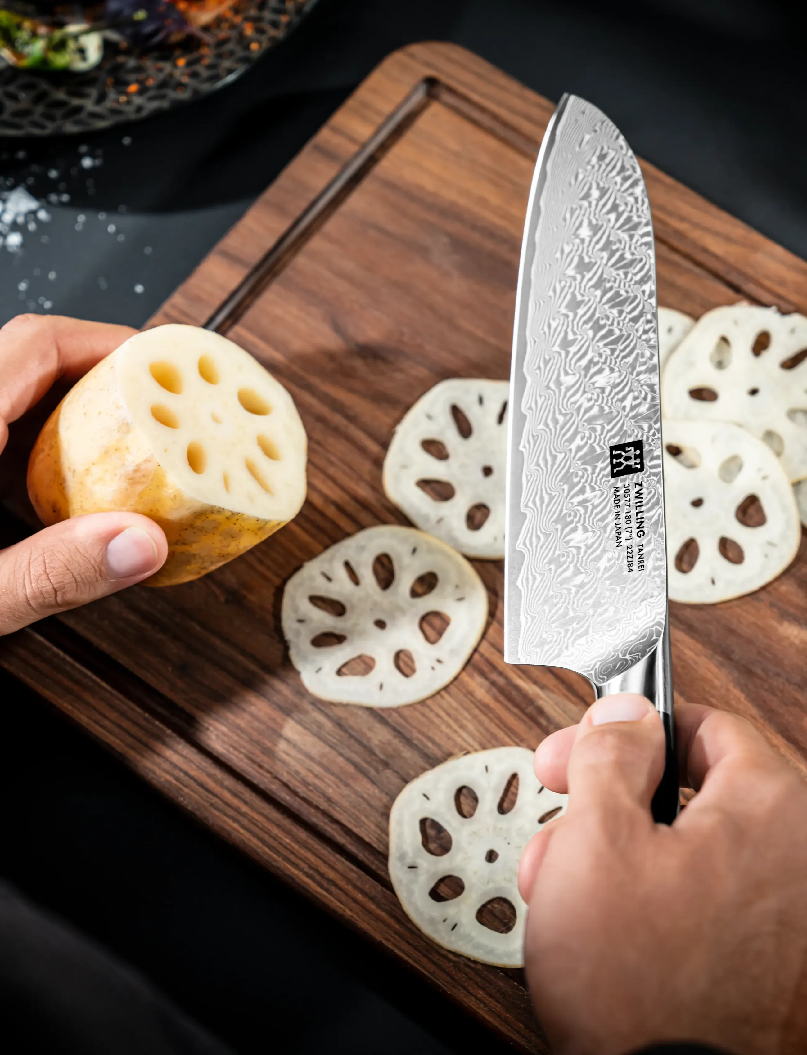 Zwilling - Santuko Japansk kockkniv Tanrei 18 cm - santoku messer - grey - 5