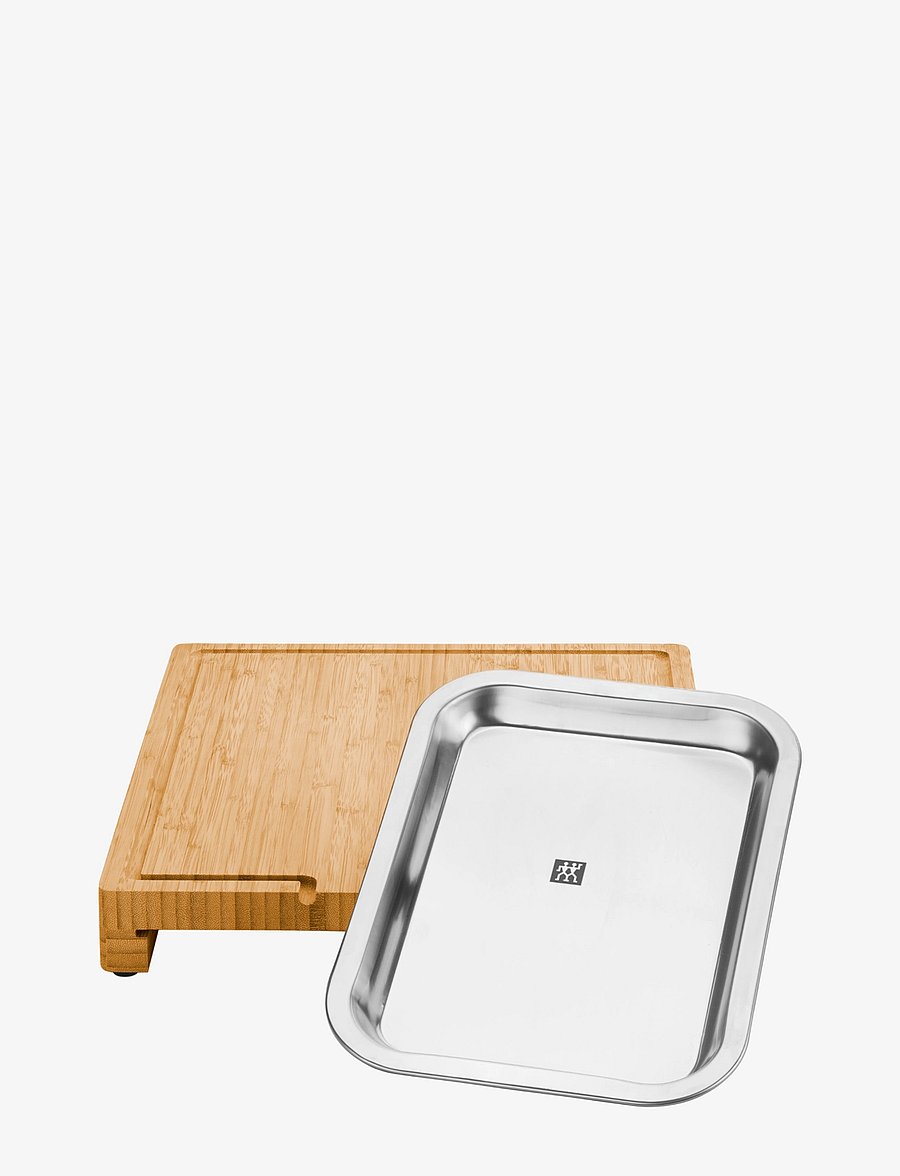 Zwilling - BBQ+ Bamboo cutting board with tray, 39 x 30 cm - brown - 2
