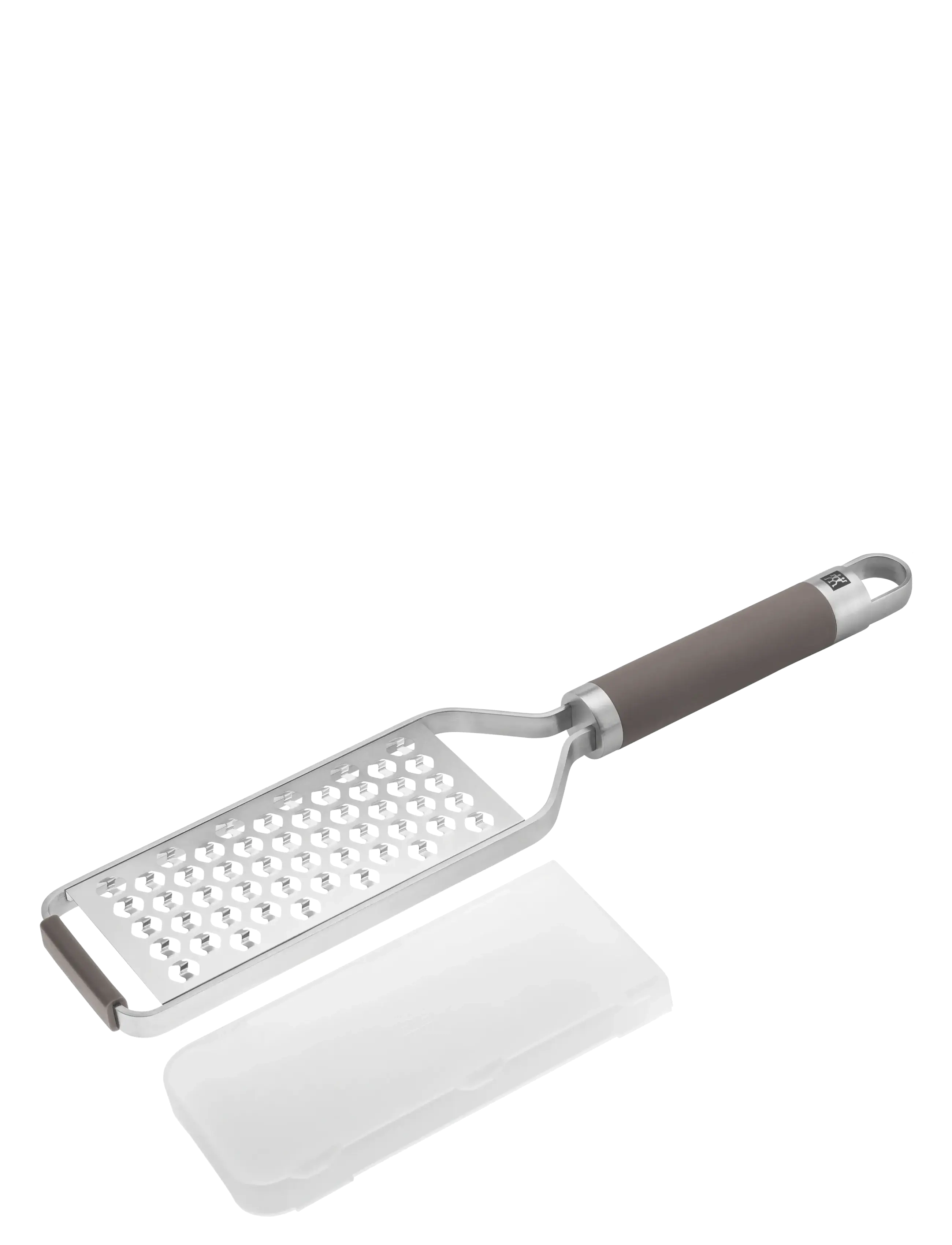 Zwilling - Rivjärn, medium "Z cut" tvåvägs blad i 18/10 RF stål. Med non-slip silikon handtag, 34 cm. - rivejern - silver - 2