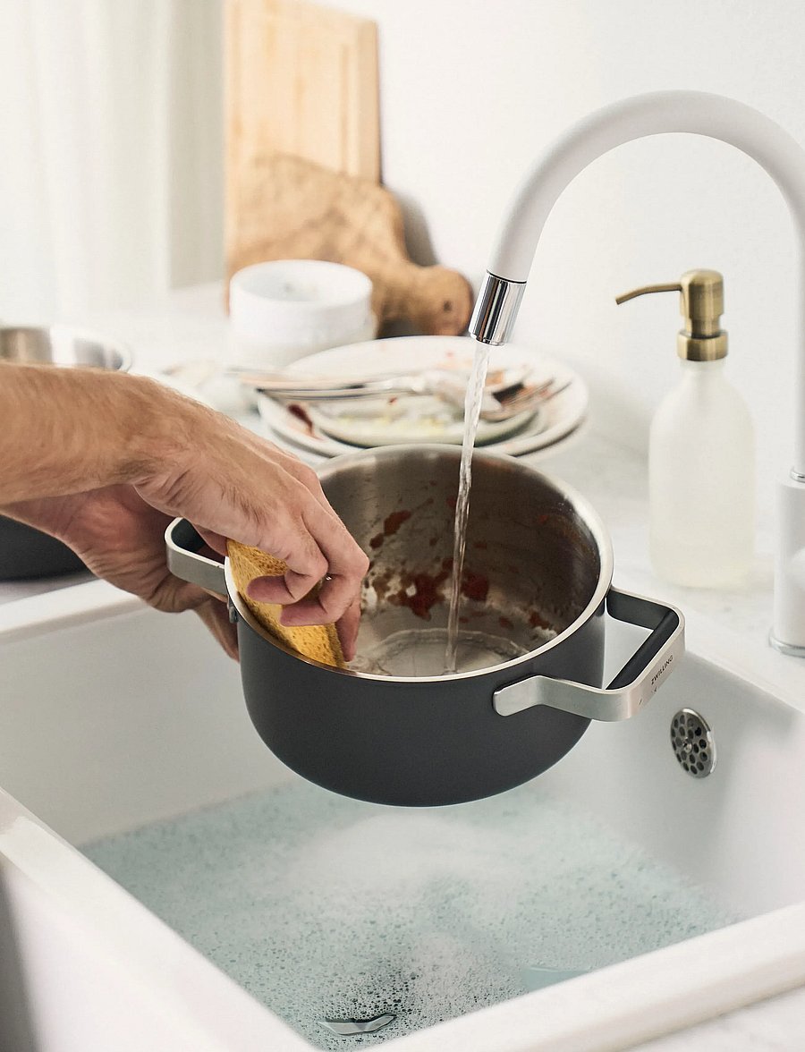Zwilling - Grytset Pure 3 delar + 2 lock, grå - stieltopf-sets - grey - 3