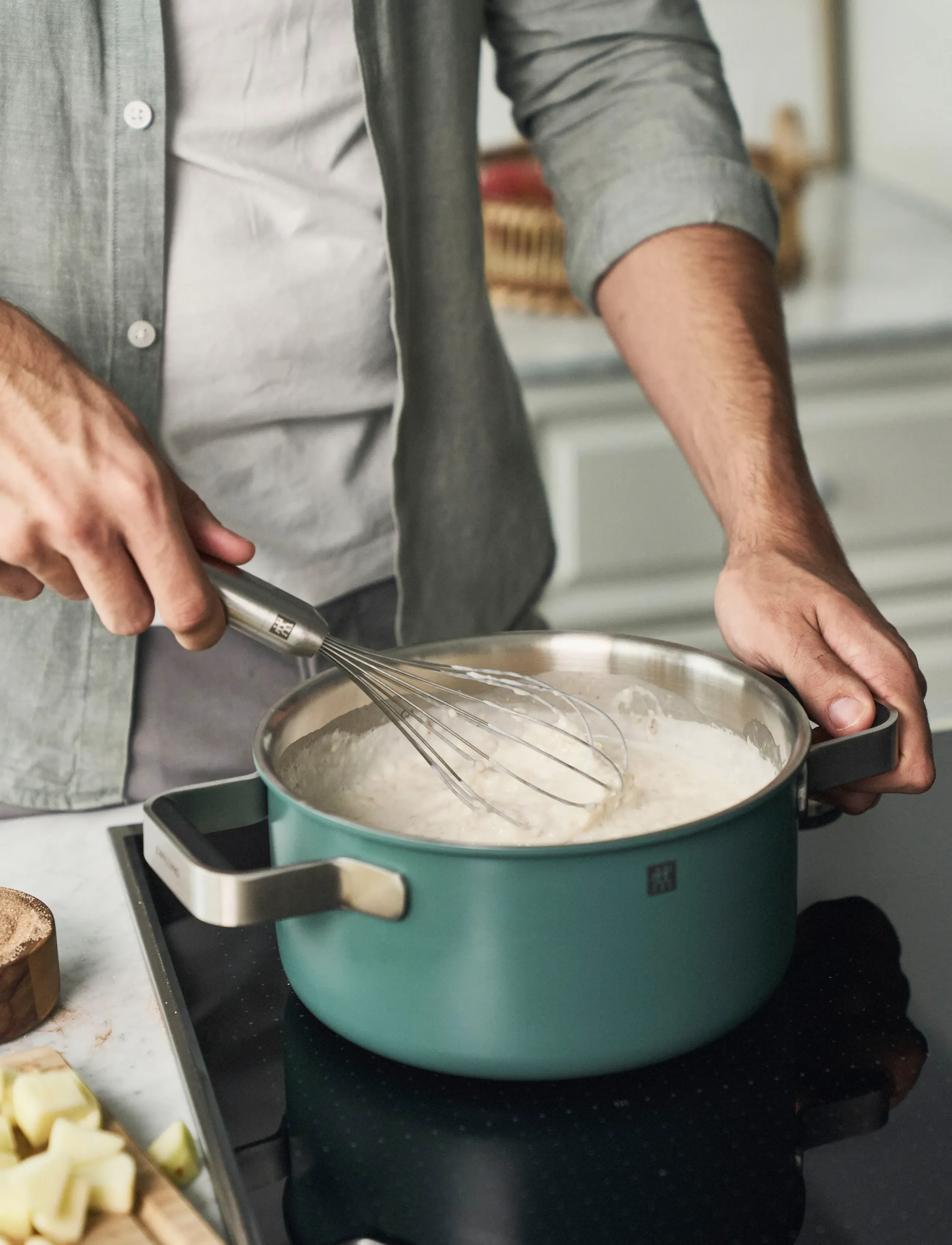 Zwilling Grytset Pure 3 Delar + 2 Lock, Grön, One Size, Pots & Pans, Grün - Saucepan Sets, Homeware