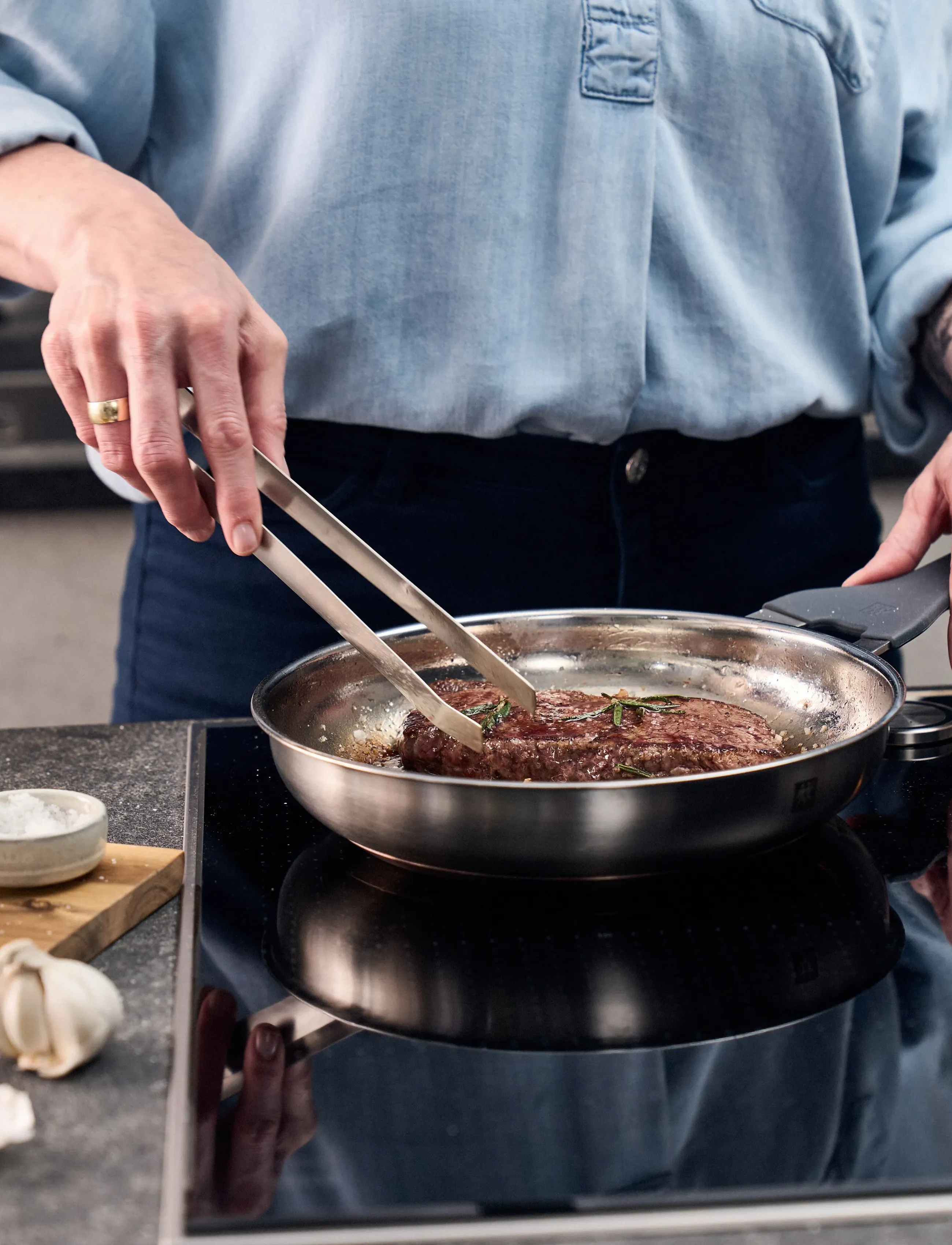 Zwilling Stekpanna Simplify 28 Cm 18/10 Rostfritt Stål, One Size, Pots & Pans, Silber - Frying Homeware