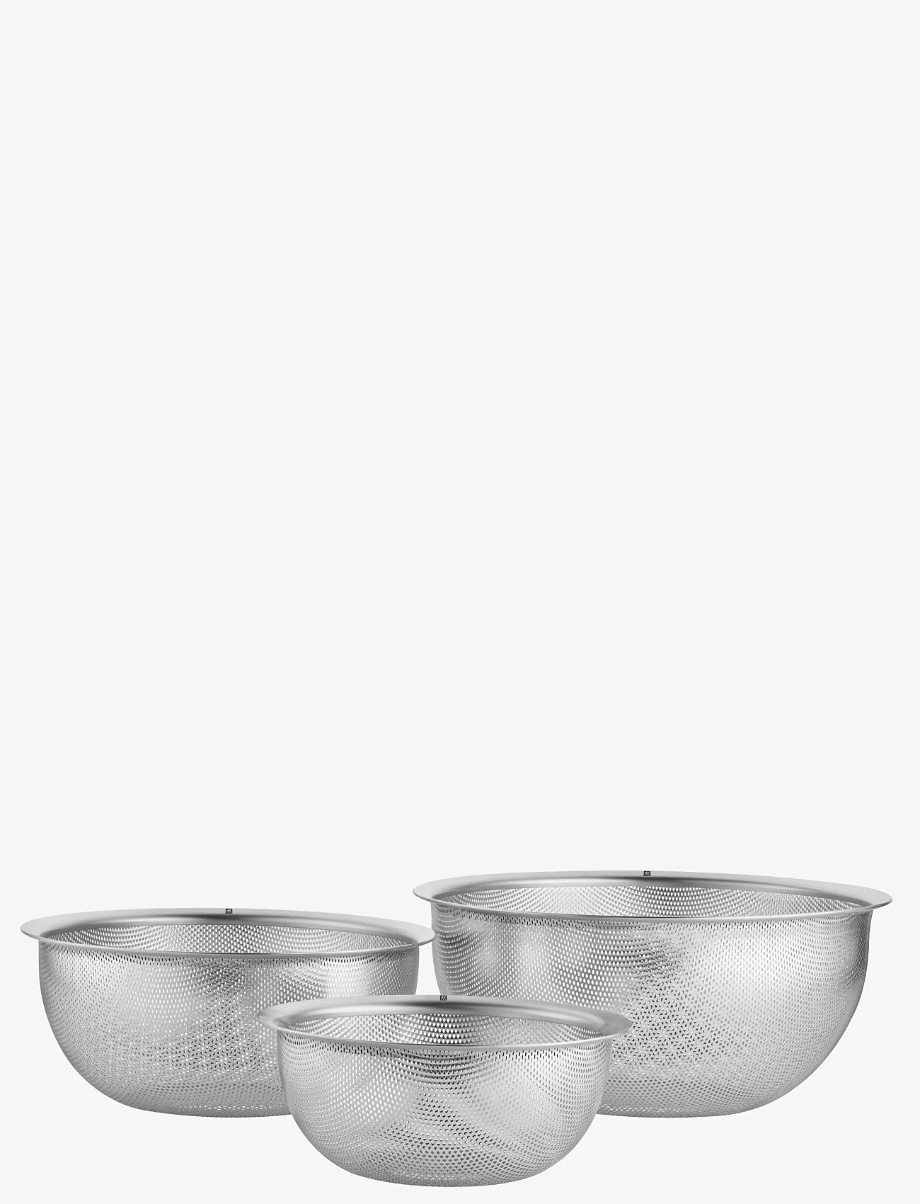 Zwilling - Durkslag/sil/ångkok set 3 st. S 16 cm + M 20 cm +  L 24 cm. 18/10 rostfritt stål. - köp efter pris - grey - 0