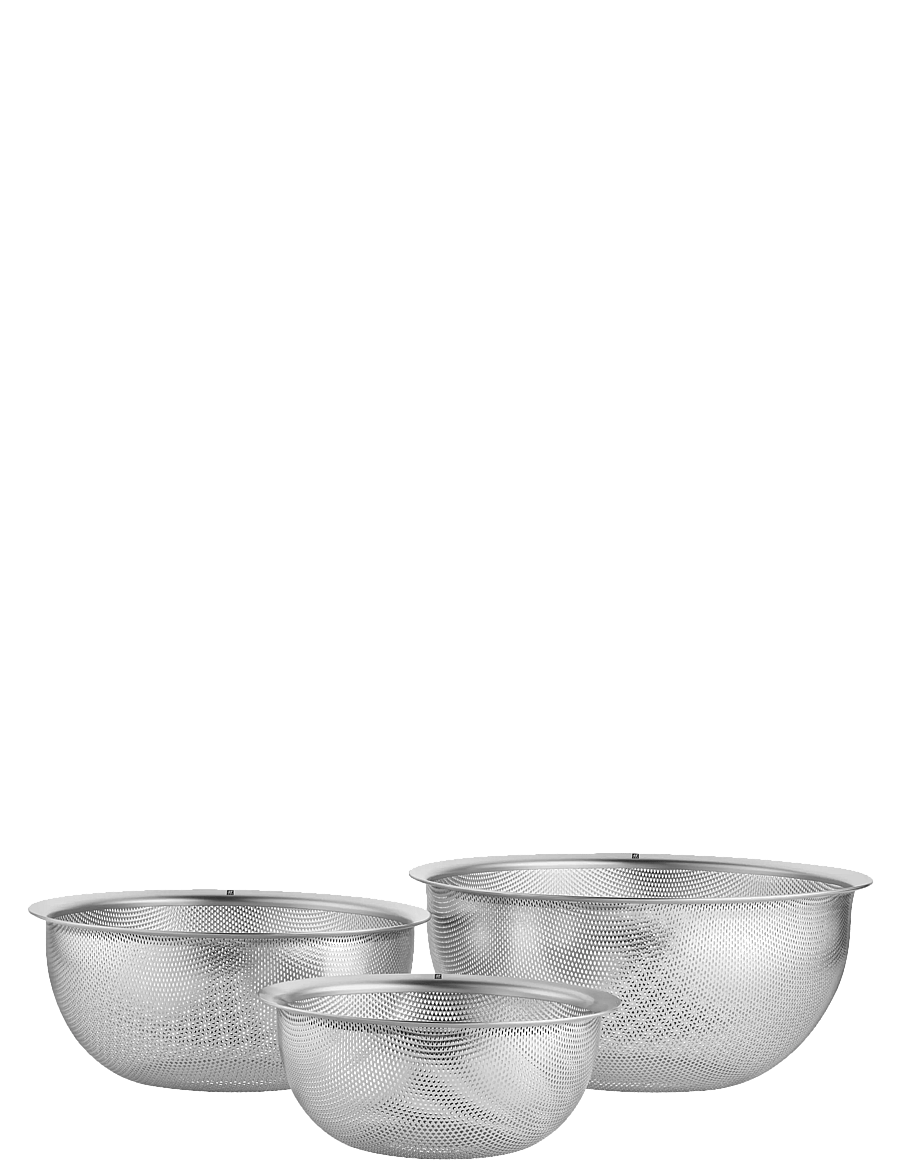 Zwilling - Durkslag/sil/ångkok set 3 st. S 16 cm + M 20 cm + L 24 cm. 18/10 rostfritt stål. - durchschläge, siebe & trichter - grey - 1