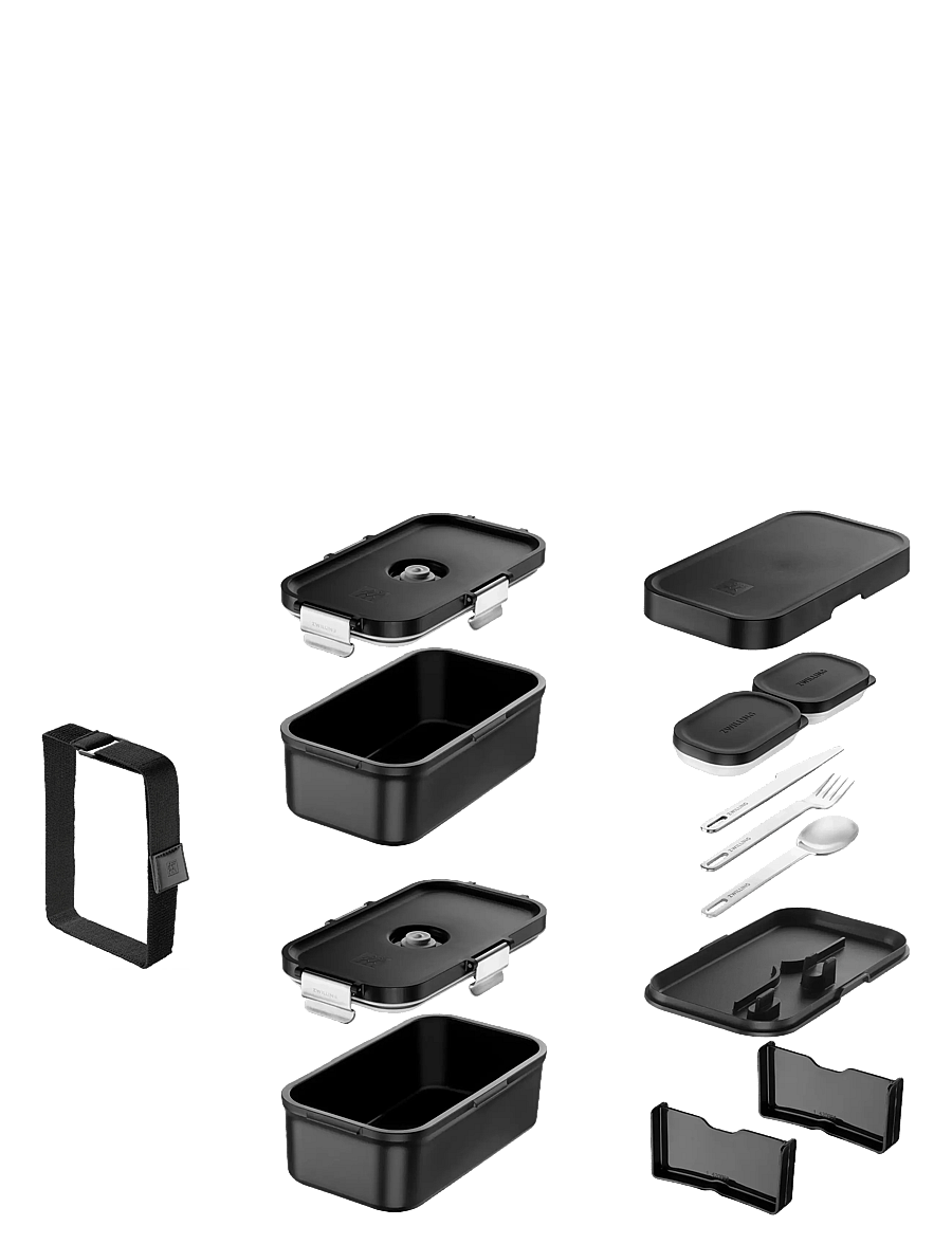 Zwilling - Bento Vacuum Lunch Box set - vaakumpakendajad - black - 2