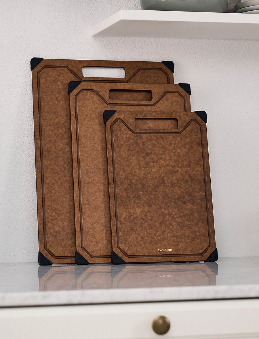Zwilling - Skärbräda brun - M - 37 x 25 x 0,8 cm. Tillverkad av träfiber - lõikelauad - natural - 3