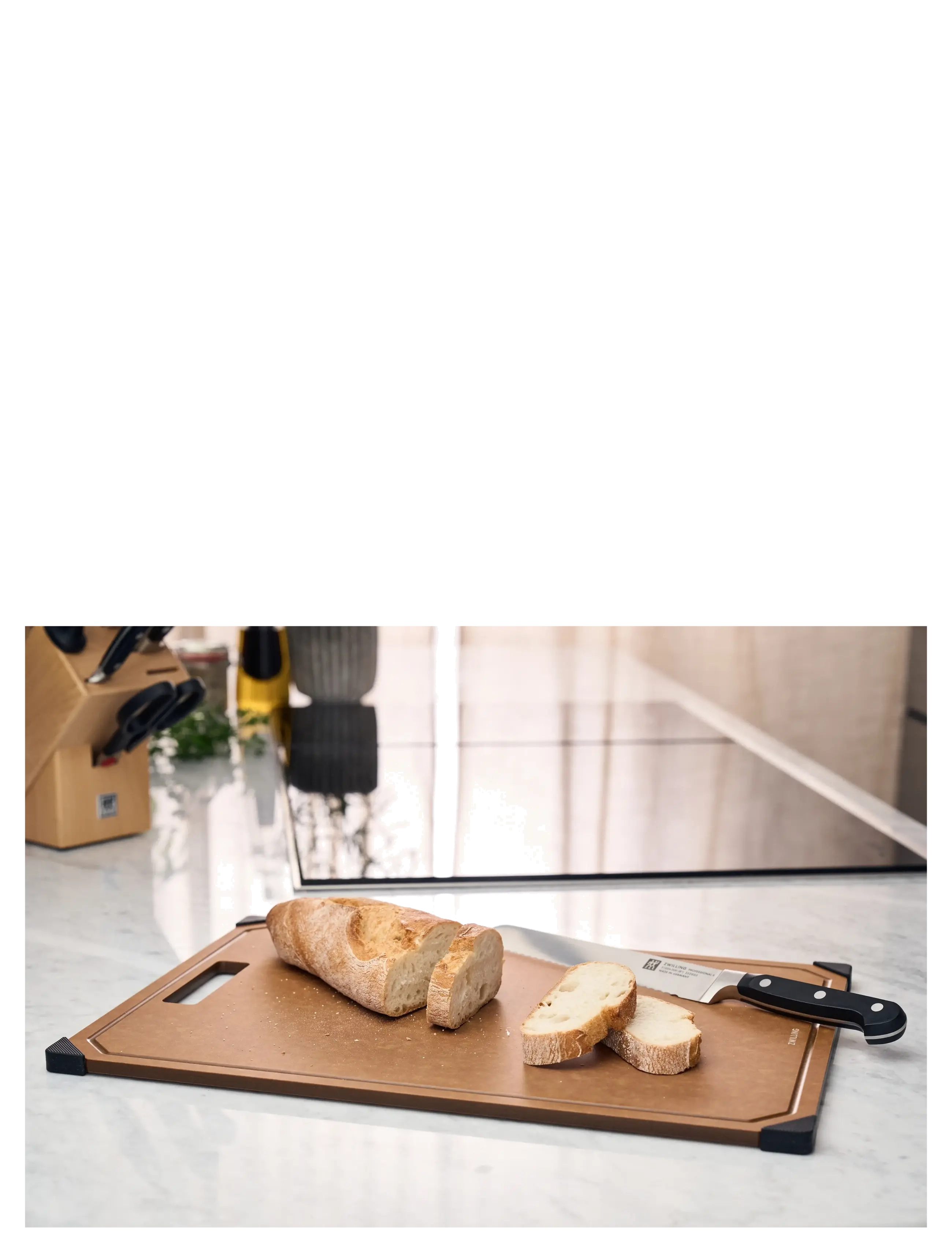 Zwilling - Skärbräda brun - L - 42 x 30 x 0,8 cm. Tillverkad av träfiber - lõikelauad - natural - 2