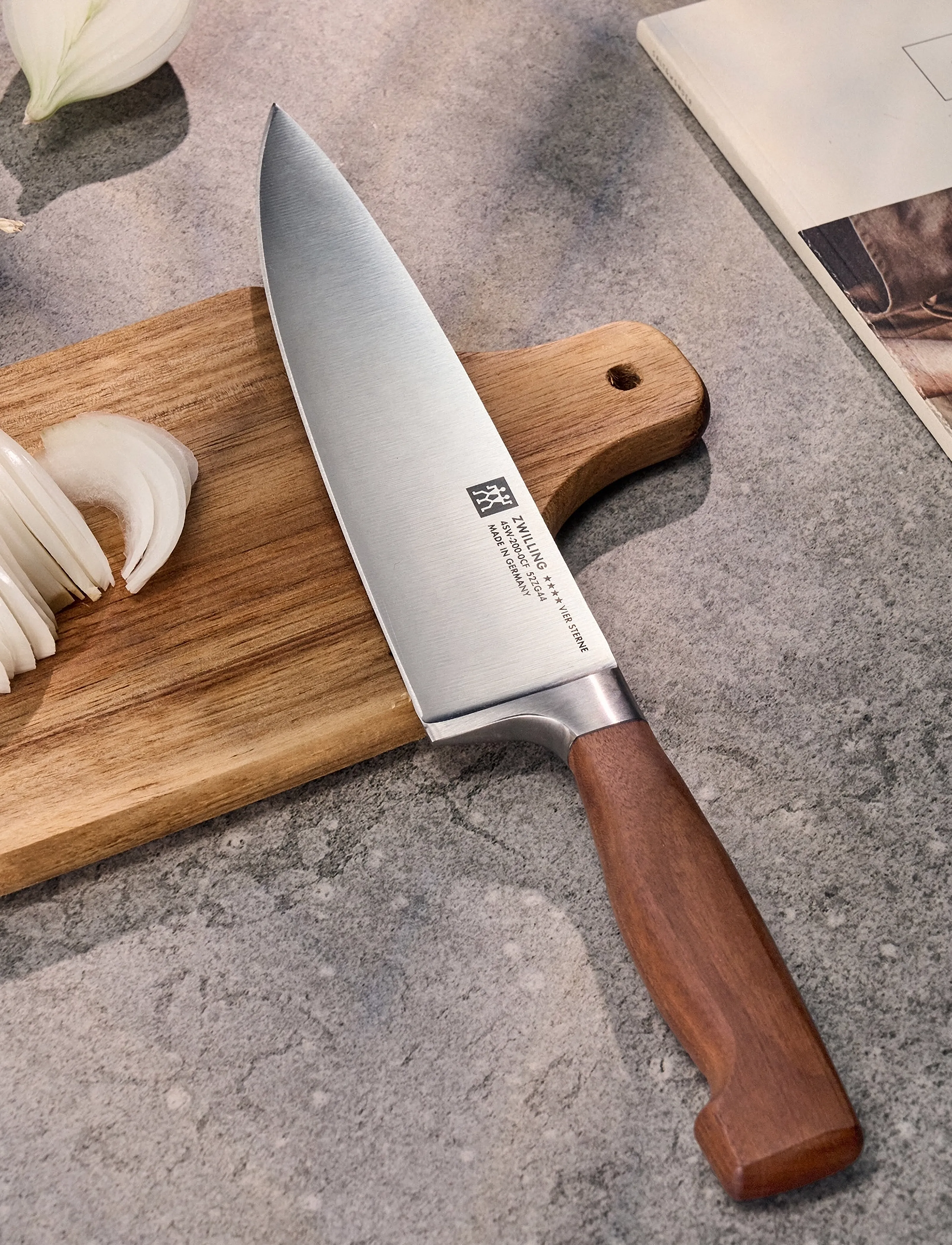 Zwilling - Chef´s knife, VIER STERNE Wood, 20 cm - kokkeknive - brown - 0