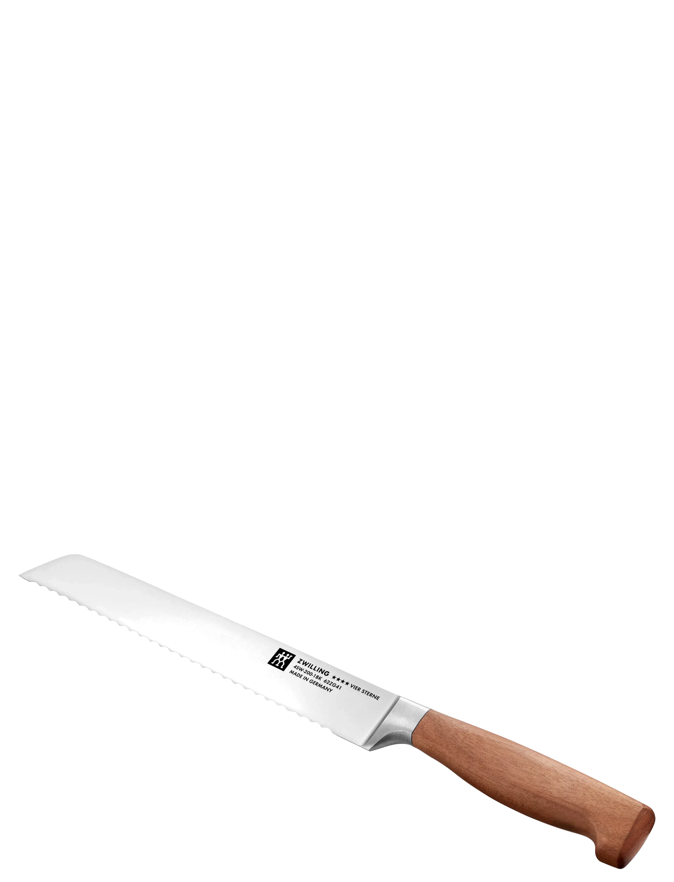 Zwilling - Bread knife, VIER STERNE Wood, 20 cm - brødknive - brown - 2