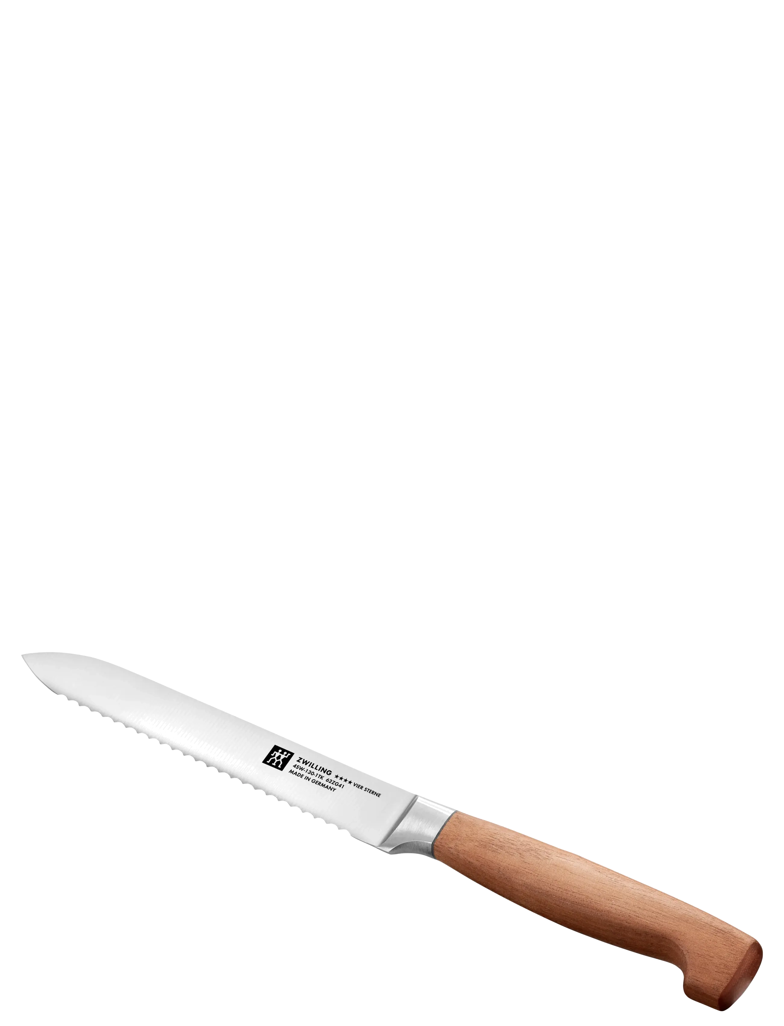 Zwilling - Utility knife, VIER STERNE Wood, 13 cm - skrælleknive - brown - 2