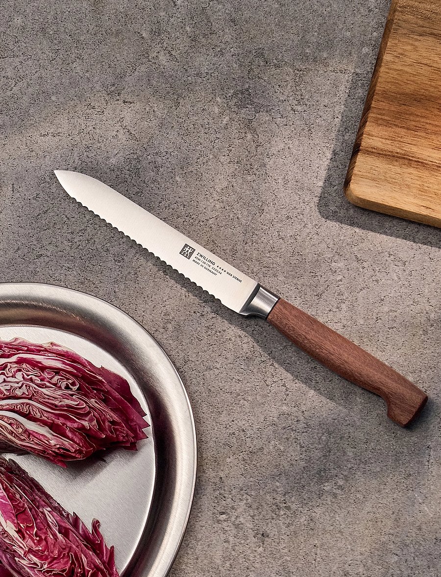 Zwilling - Utility knife, VIER STERNE Wood, 13 cm - schälmesser - brown - 0