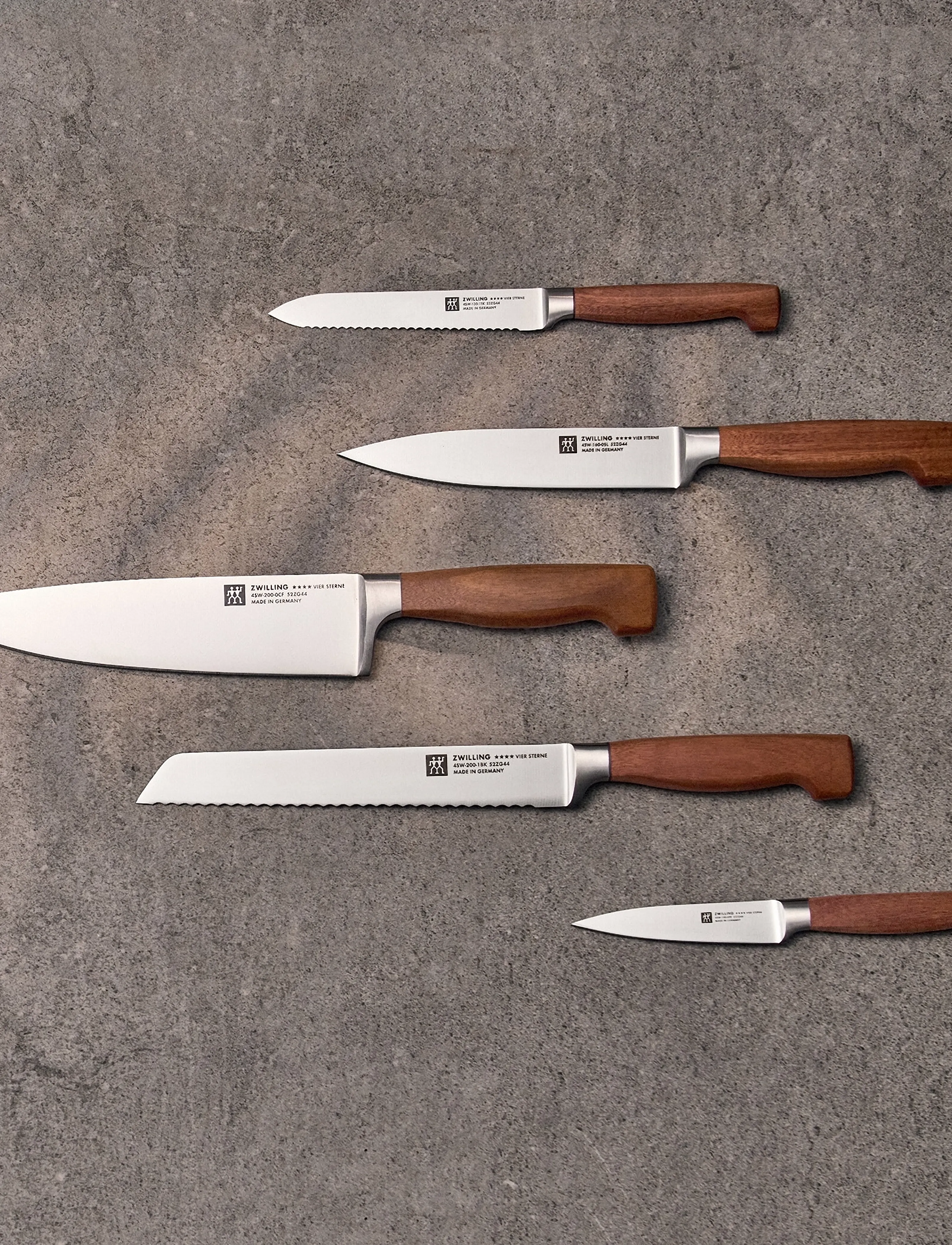 Zwilling - Utility knife, VIER STERNE Wood, 13 cm - skrælleknive - brown - 3