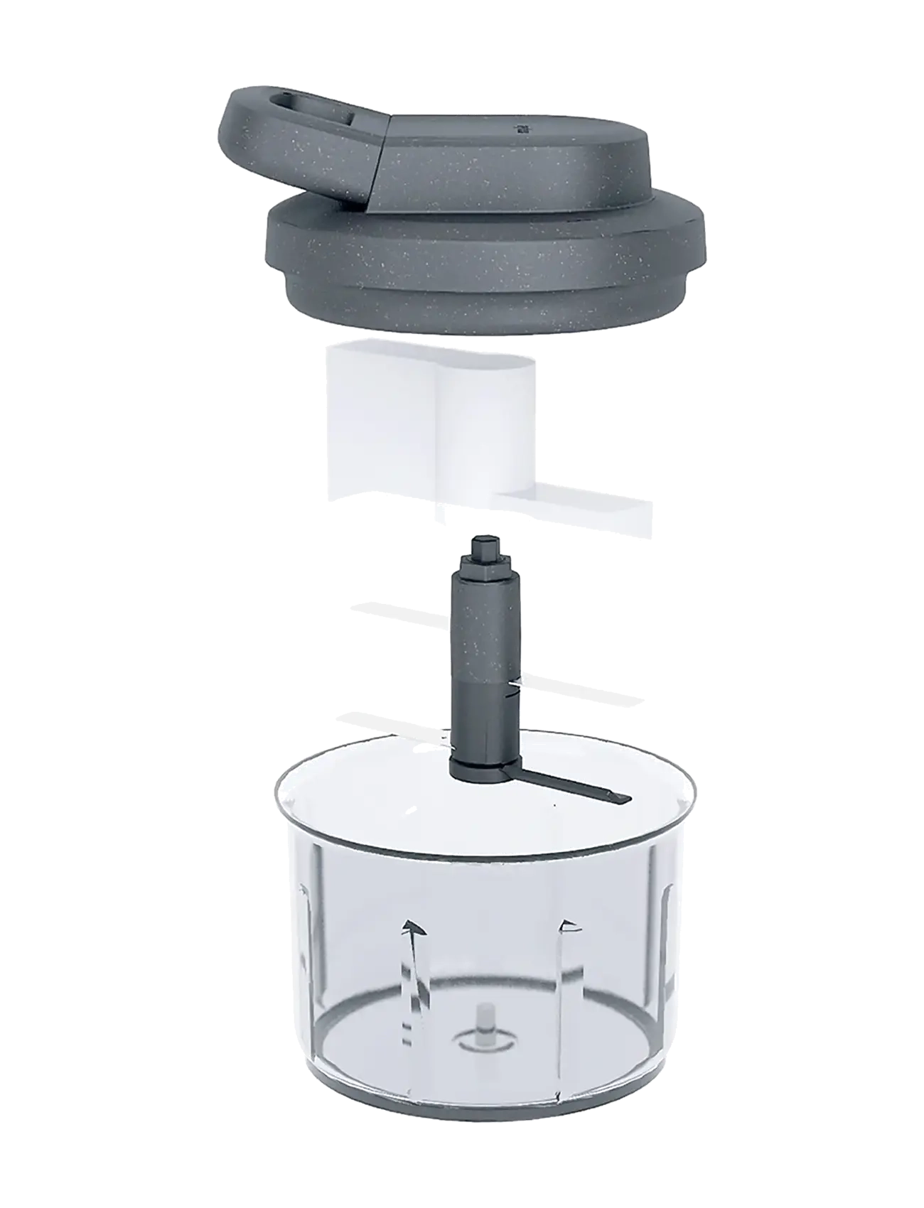 Zyliss - Hacka Easy pull ZYLISS® - Övriga köksmaskiner - dark grey - silver - clear - 1