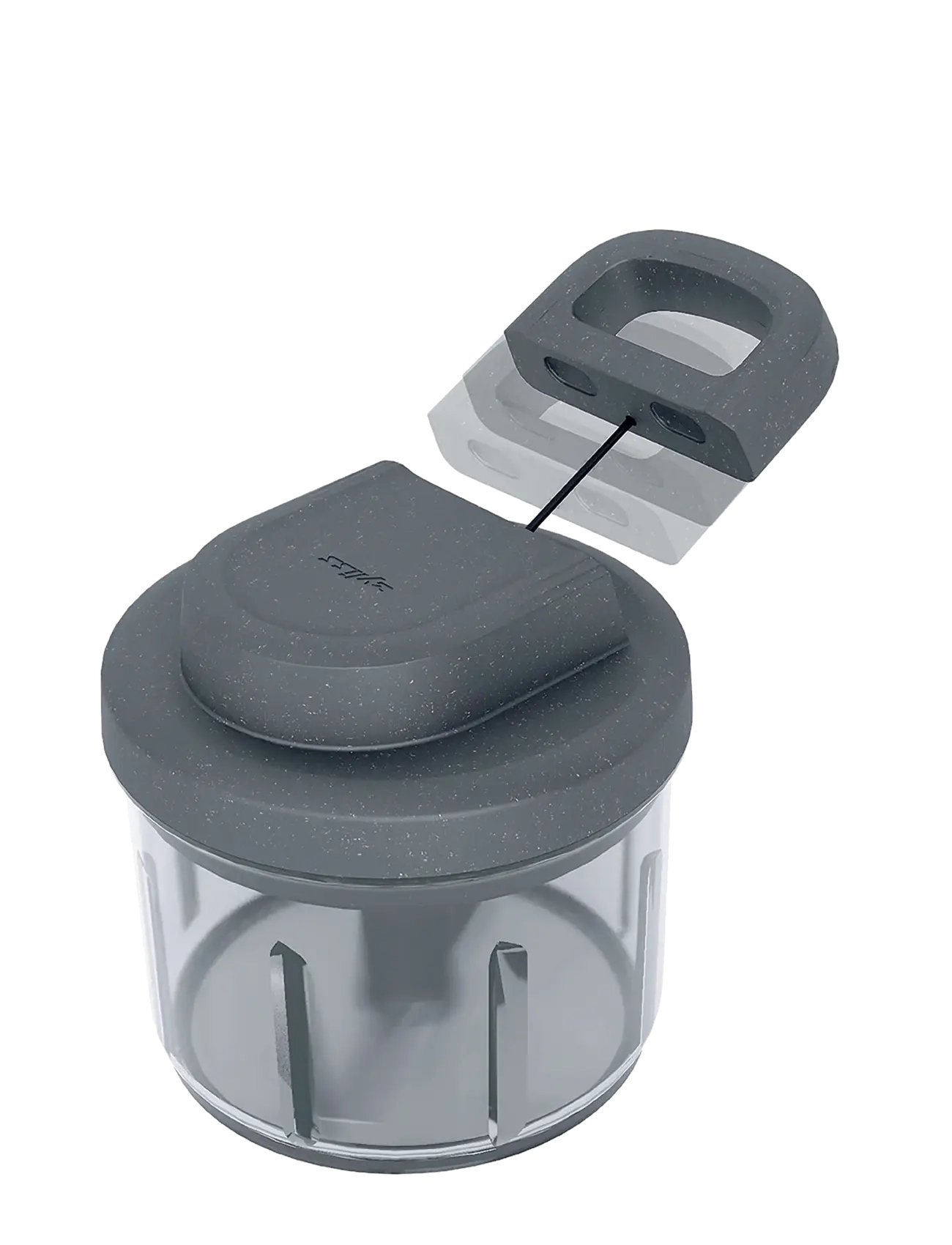 Zyliss - Hacka Easy pull ZYLISS® - Övriga köksmaskiner - dark grey - silver - clear - 2