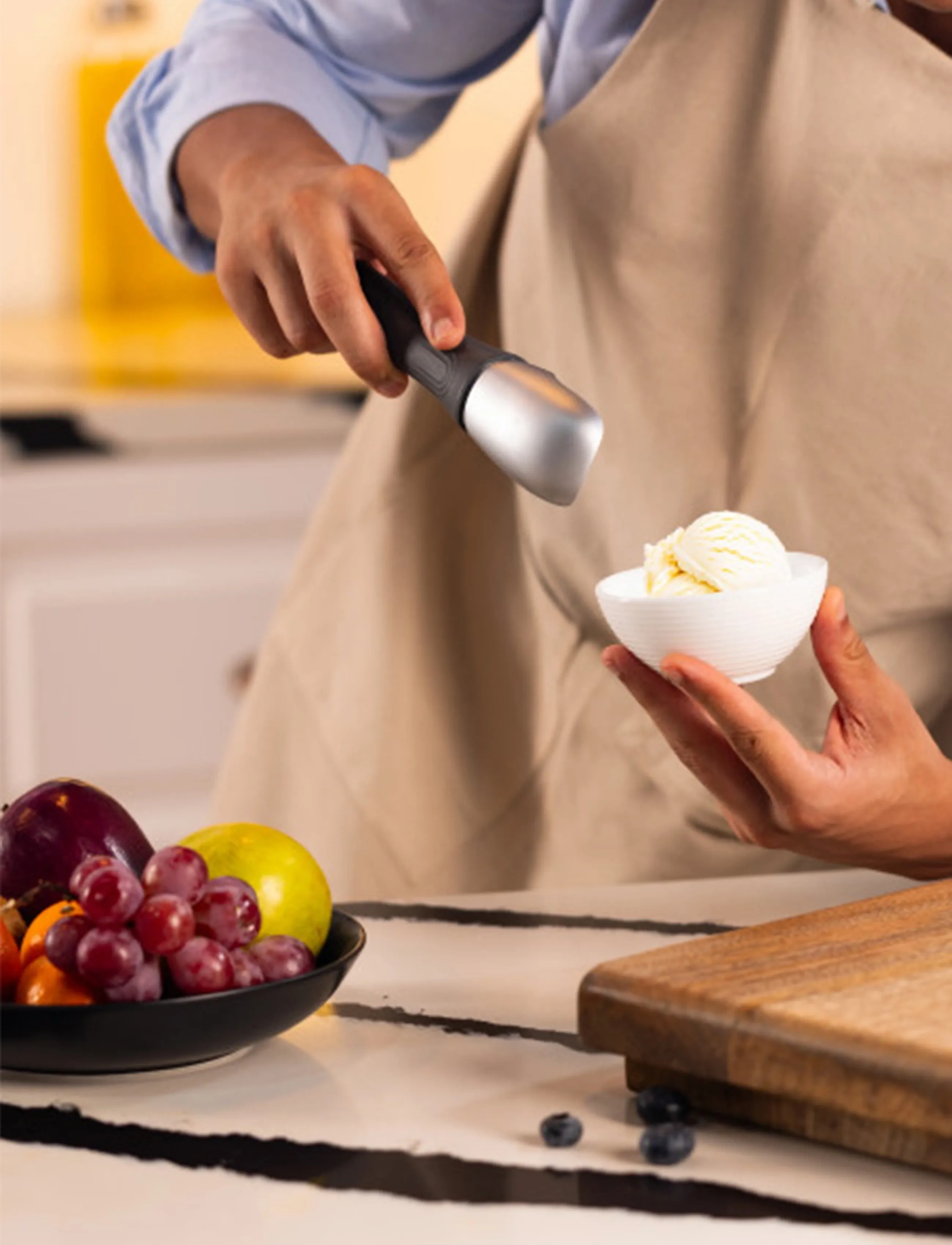 Zyliss Ice Cream Scoop Beluga Zyliss , 18X2X2 cm, Grey, Kitchen Tools > Ice Cream Utensils, Unisex