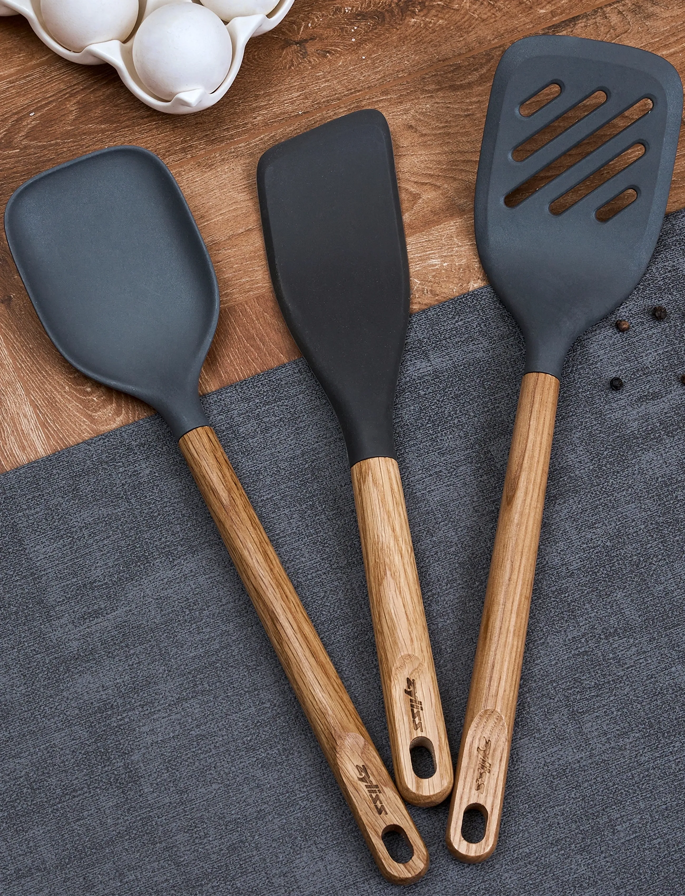 Zyliss - OAK Beluga spatula ZYLISS® - stegepaletter & stegegafler - grey - wood - 4