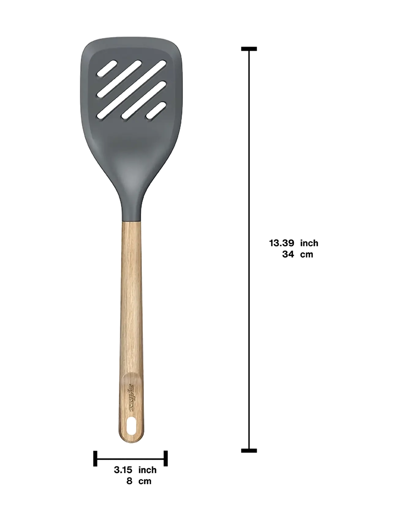 Zyliss - Slotted spatula OAK Beluga ZYLISS® - stegepaletter & stegegafler - grey - wood - 3