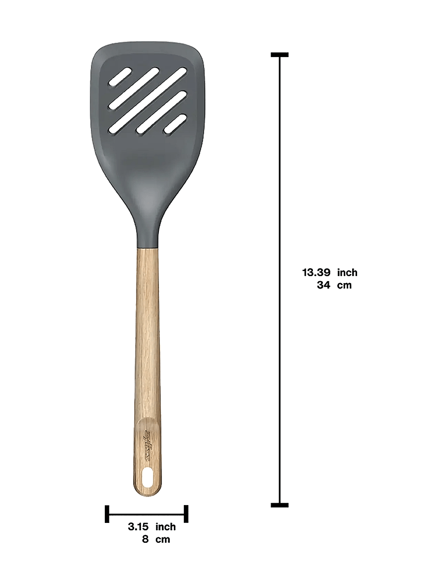 Zyliss - Slotted spatula OAK Beluga ZYLISS® - tõstelusikad ja spaatlid - grey - wood - 3