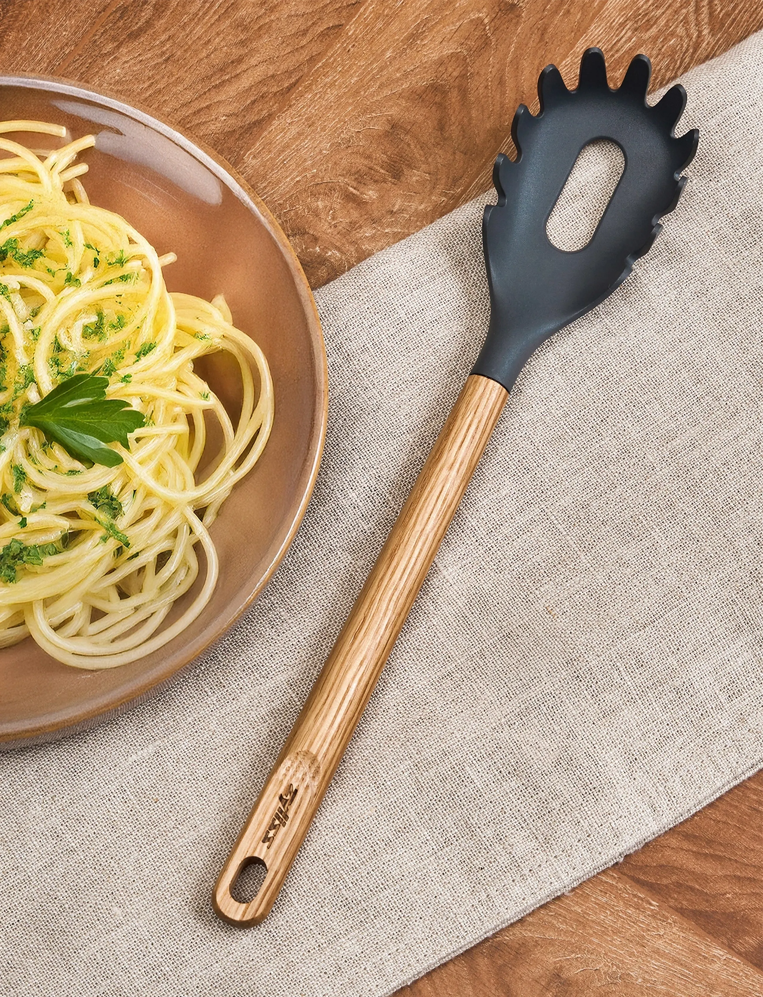 Zyliss - Spaghetti spoon OAK Beluga ZYLISS® - suppeskeer & skeer - grey - wood - 5
